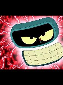 After overclocking,Bender evolved into an all-powerful being. #futurama #cartoon #animation #fyp