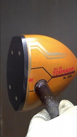 Process of making golf clubs from maple wood. Parkgolf club factory in Korea.