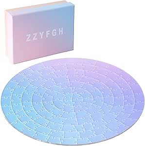 ZZYFGH Round Jigsaw Puzzle, Impossible Challenge 120 Pieces Color Changing Iridescent Acrylic Difficult Puzzles Game for Adult