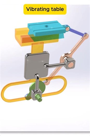 Vibrating Table Mechanism | Reciprocating Motion System ⚙️ #shorts