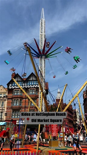 Nottingham Beach has a range of thrilling rides and attractions to keep the whole family entertained over the summer holidays! 🎢🎡🎠 #nottinghambeach #oldmarketsquare #nottingham #whatsonnottingham | What's On Nottingham