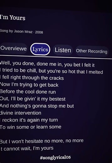 I'm Yours - Jason Mraz Lyrics Analysis