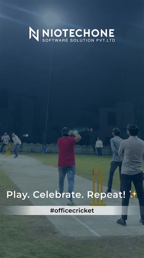 Niotechone Software Solutions Pvt Ltd on Instagram: "Weekend Vibes, Office Fam Vibes 💙🏏 #cricket #boxcricket #trending #trendy #funvibes #team #officediaries (trending, reels, team, funvibes, cricket, box cricket)"