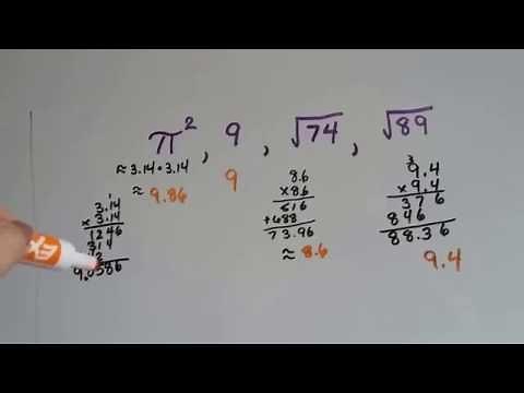 Grade 8 Math #1.3b, Put Real Numbers in order, rational and irrational, least to greatest