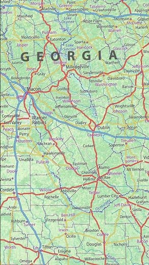 Georgia Physical State Map