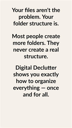 Your files aren't the problem. Your folder structure is.
