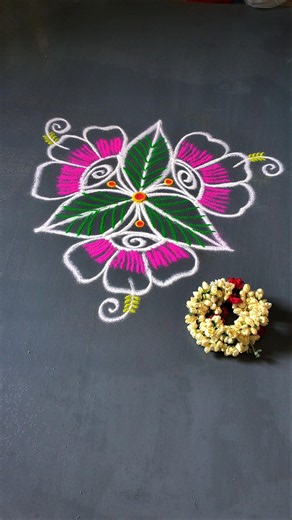 குட்டி கோலம் 🌺 simple kolam #rangoli #muggulu #shortsfeed #viralvideo