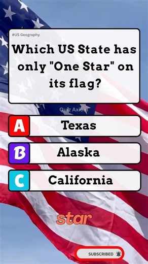 Which US State has only "One Star" on its flag? 🤠🚩 #Shorts #usaquiz #america