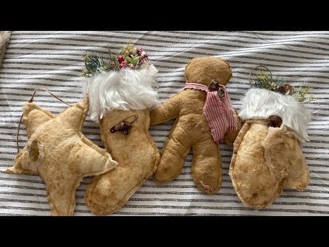 DIY Neutral Primitive Tree Ornaments