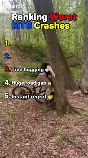 Ranking Worst MTB Crashes 🤕 #mtbfail #mtb #shorts #viral #crash #fails