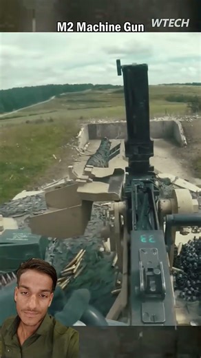 Reloading and shooting with the US Army Abrams tank machine gun