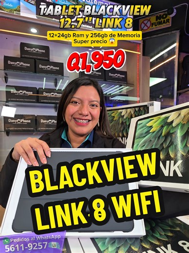 😱📚💼 Imagínate esto… por solo Q1,950 😱🔥 Una tablet que sí alcanza para TODO y no te deja tirado a la primera app 👀 👉 Estás en clases, trabajando o relajado en casa… y la Blackview Link 8 responde como campeona 💪 ⚡ Rendimiento que se siente: 🧠 12GB de RAM 24GB RAM virtual = 36GB en total 📂 256GB de almacenamiento (apps, tareas, videos y más) 📶 WIFI rápido para que no se congele nada 🎒 ¿Lo mejor? Viene lista para usarse desde el primer día: ✔ Estuche 360° (la giras como quieras) ✔ Vidri