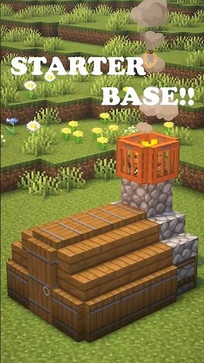 Minecraft Starter House Build Tutorial 🏠| Easy Survival Base Idea | #Minecraft