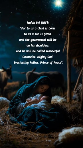 Isaiah 9:6 (NIV): "For to us a child is born, to us a son is given, and the government will be on his shoulders. And he will be called Wonderful Counselor, Mighty God, Everlasting Father, Prince of Peace".#dailybibleverse #biblejournaling #biblestudy #jesuschrist #heaven #powerofprayer #biblequote #holyspirit #bibleverse #biblescripture #christianliving #bibleverses #instabible #verseoftheday #bible #faith #dailyscripture #bibleverse #god #fyp #jesus #god #readthebible #holyspirit #gospel #scrip