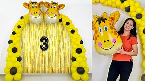 104K views · 6.4K reactions | Giraffe Balloon Decoration | MASS Art and Craft | Facebook