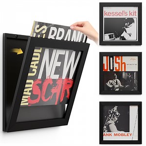 Vinyl Record Frame Wall Front Opening, 3-Pack Album Frames for Vinyl Records Display, Vinyl Frame for 12x12 inch LP Vinyl Record Cover Display,Black
