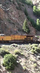 Rebuilt AC6000 shoves on the rear of a Coal Train #train #railway #unionpacific