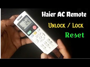 Haier AC Remote Control Unlock or Lock | How To Reset Haier AC Remote Control