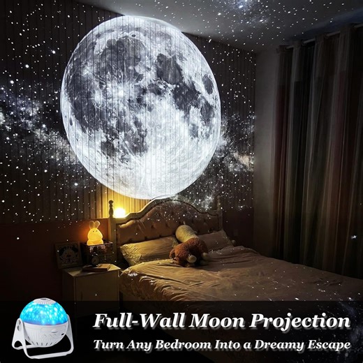 Moon Projector Night Light | Star Projector for Bedroom | Galaxy Ceiling Light | Romantic Room Decor Gift - Etsy