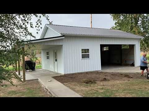 2 car pole barn garage that replaced a 50 year old stick frame garage..