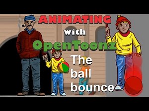 Animating with OpenToonz Tutorial - animating a bouncing ball