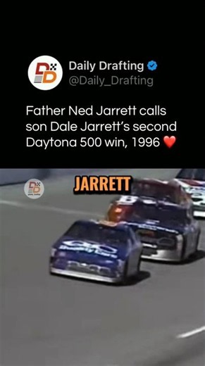 Ned Jarrett Calls Dale Jarrett’s SECOND Daytona 500 Win ❤️ #Daytona500 #NASCAR #NedJarrett #Shorts