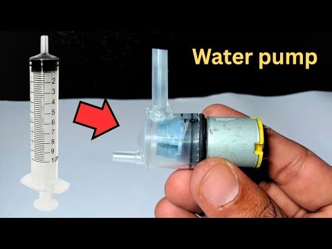 How to Make a Powerful Syringe Water Pump Using DC Motor | DIY Science Project