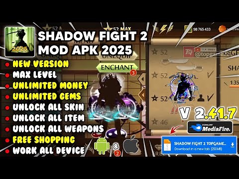 SHADOW FIGHT 2 MOD APK V2.41.7 NEW 2025 - Unlimited Money, Unlimited Energy & Level Max
