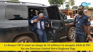 7.5K views · 129 reactions | #Centrafrique: La banque CBCA remet un chèque de 10 millions de Fcfa à la mosquée Athik de PK5 | DIASPORA | Facebook
