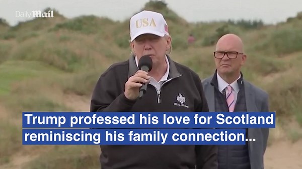 Trump throws open new golf course in Scotland and shows off swing