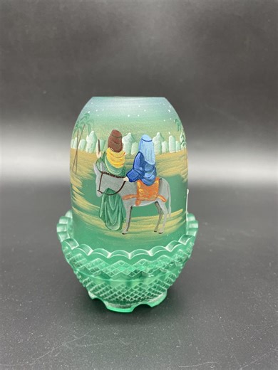 Vintage Fenton Fairy Lamp: Birth of the Savior Nativity, Signed Limited Edition - Etsy