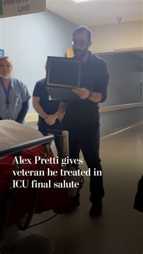 Alex Pretti gives final salute to veteran he treated in ICU