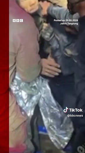 The first of five men found alive after spending more than a week trapped inside a flooded cave in Laos has been freed. #Laos #Cave #Rescue #Asia #BBCNews