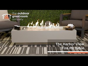 The Harbor View Linear Gas Fire Pit Table