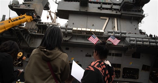 USS Theodore Roosevelt home in San Diego after extended deployment