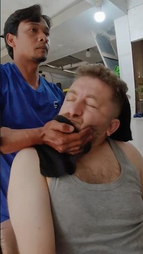 $1 An Impressive Indonesian Local Barber Massage #massage #indonesianbarbermassage #asmr #$1massage