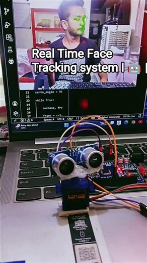 AI face tracking servo using OpenCV and Arduino Uno 🤖 real time movement system follow my face 🚀