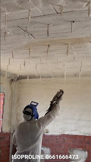 Isolation thermique par mousse polyuréthane projetée mur et plafond Maroc Tanger