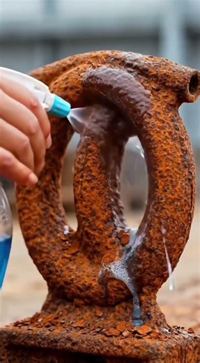 Satisfying Rust Removal on an Old Metal Ladder Rung | Oddly Satisfying Cleaning