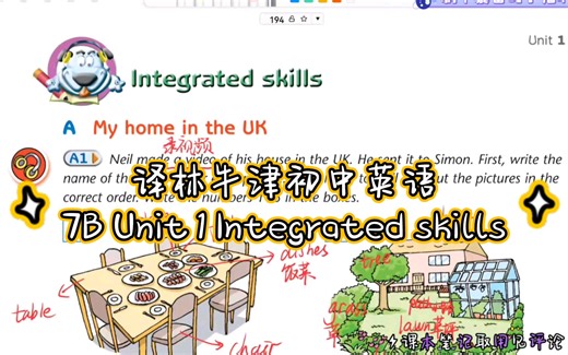 译林牛津初中英语 | 课本笔记 | 7B Unit 1 Integrated skills