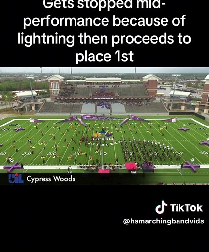 Marching Band Lightning Interruption: Cypress Woods vs. Hebron Band