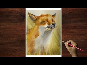 Soft Fox in Watercolor | Calm Painting Steps