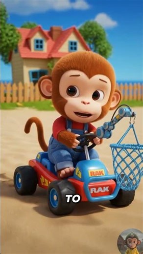 Brave Monkey Saves a Sea Turtle! 🏖️🐢 #shorts