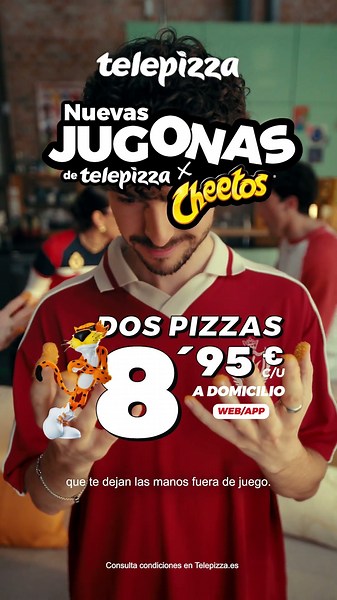¡Nuevas Jugonas de Telepizza x Cheetos! 🍕 Por solo 8’95€ c/u