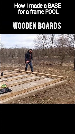 How i made a base for a frame pool.