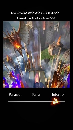 Do céu ao inferno. Visão da A.I. #AI #IA #stablediffusion #aiart #heaven #inferno