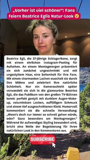 Beatrice Egli: Ungeschminkt vs. Glamour – Was gefällt euch besser? 😮✨