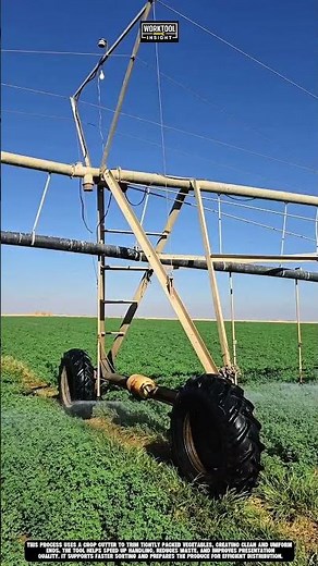 Watering wide farmland using Work tool center pivot system #tool #worktool