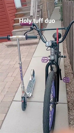 scooter + bikey #razor #mongoose #wheelie #bike #bikelife #razorscooter #mods