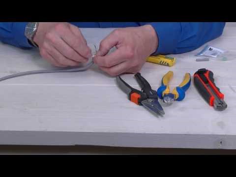 Hoe maak je een netwerkverbinding in een inbouwdoos? UTP-RJ45 | Instructievideo